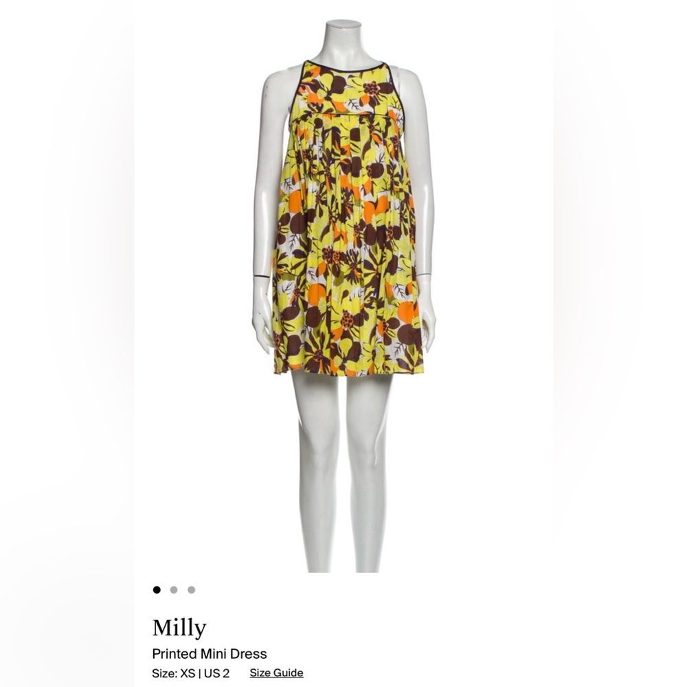 Milly Yellow and Orange Halter Sundress - Size 2